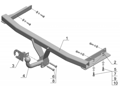 Фаркоп Avtos для Ford Focus C-max 2010-2021