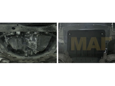 Защита картера и КПП Автоброня для 1,2/1,6D/2,0 сталь 2 мм для Nissan Qashqai 2014-2015