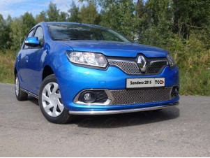 Защита переднего бампера 42 мм для Renault Sandero № RENSAN15-01
