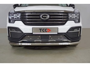 Защита передняя нижняя (с ДХО) 60,3 мм для GAC GS8 2019-2021 GACGS821-07